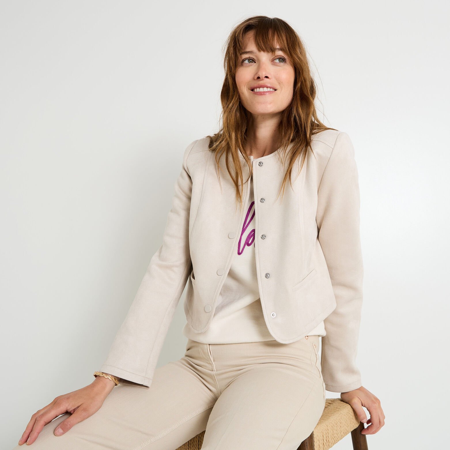 Veste en suédine femme