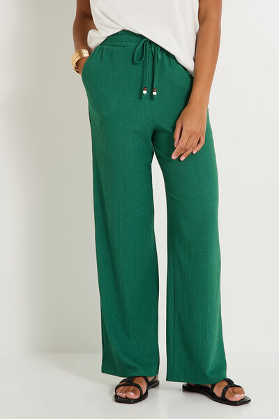 Pantalon en crépon femme