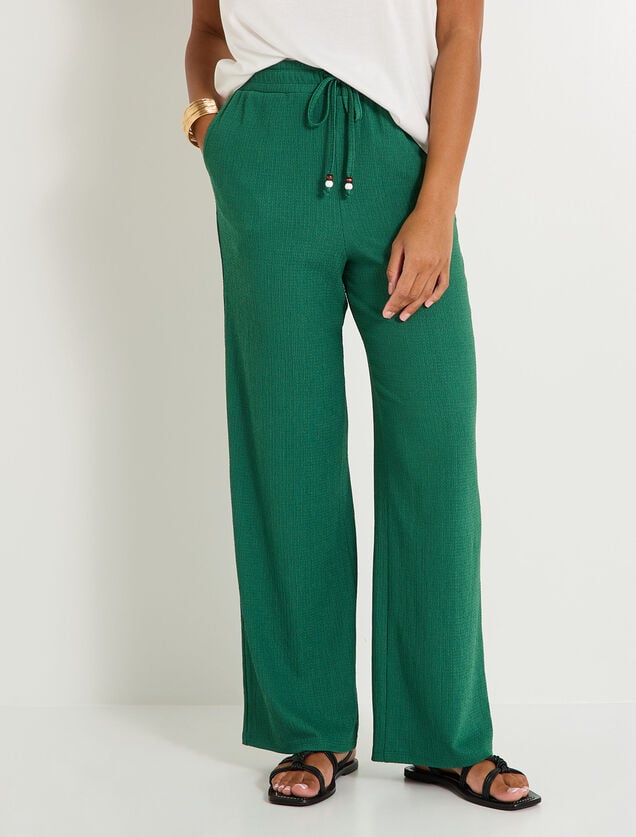Pantalon en crépon femme