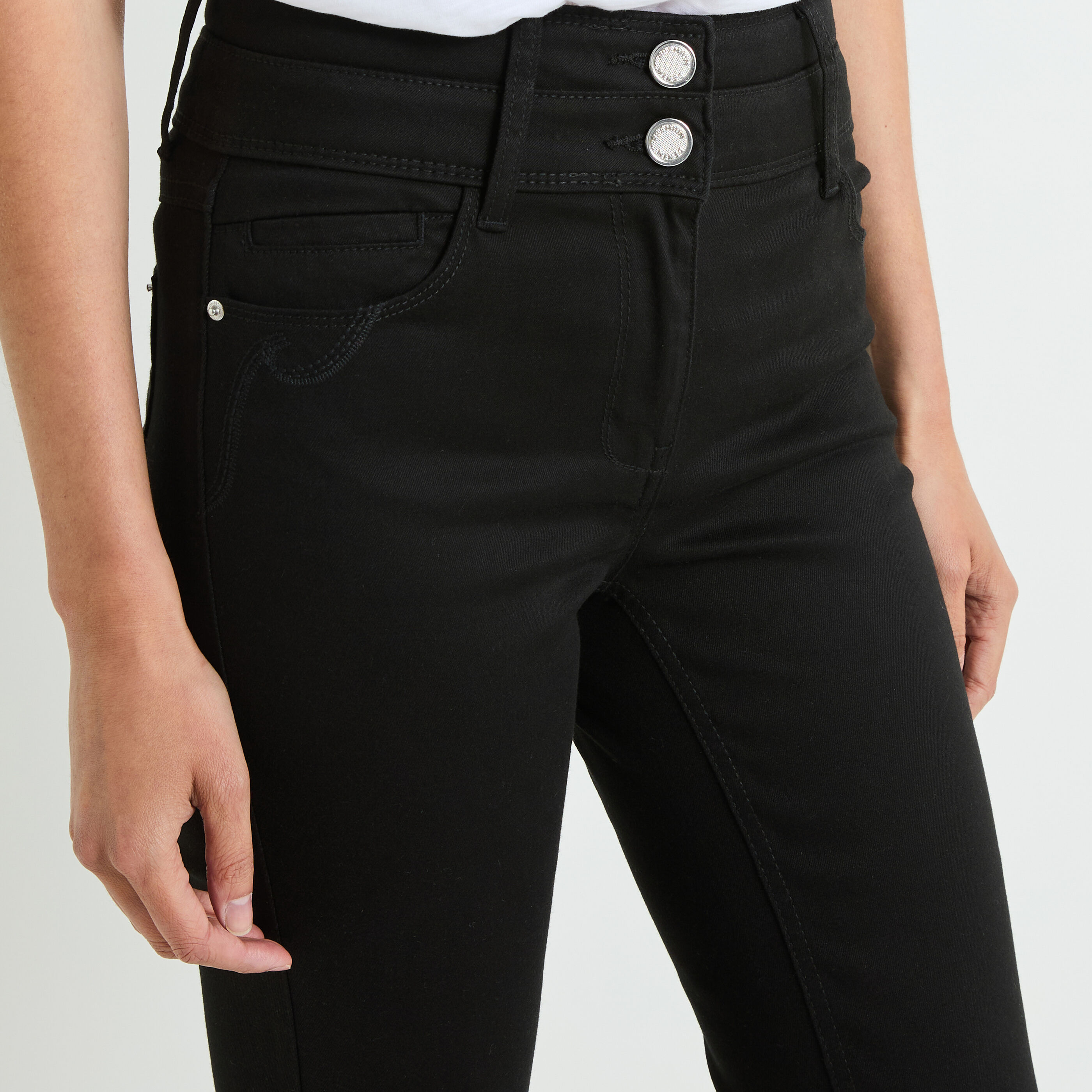 Jean raccourci taille haute HANOI femme