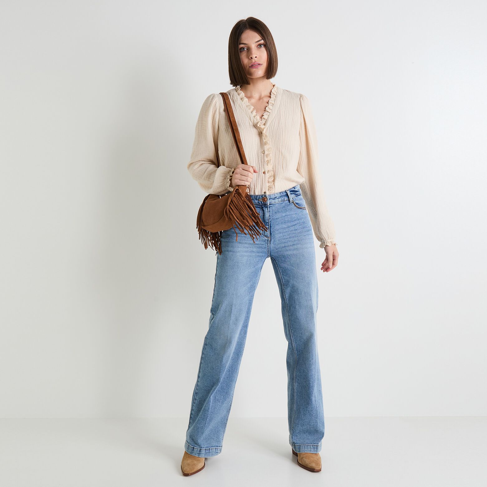 Chemise en gaze de coton femme