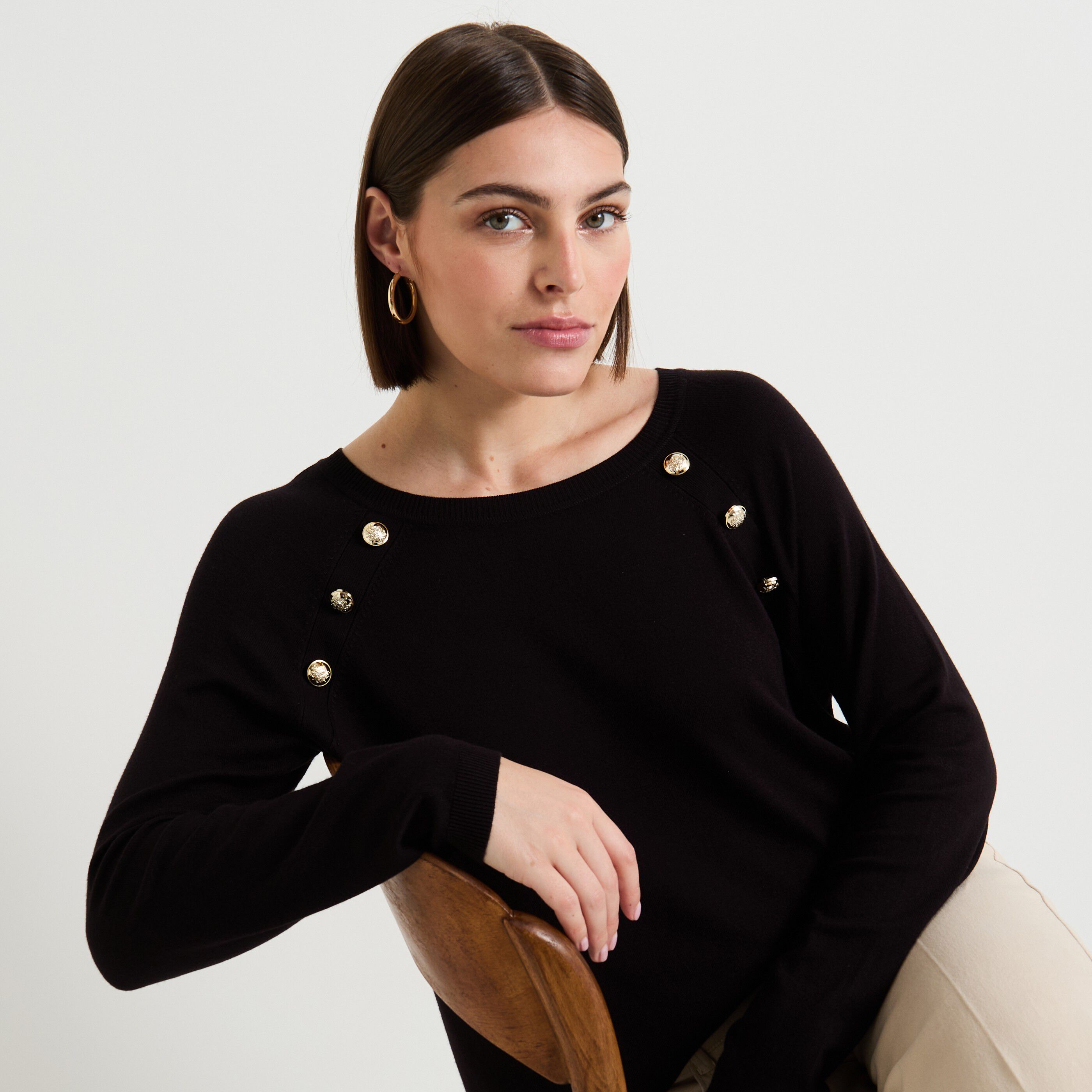 Pulls noirs femme Grain de Malice