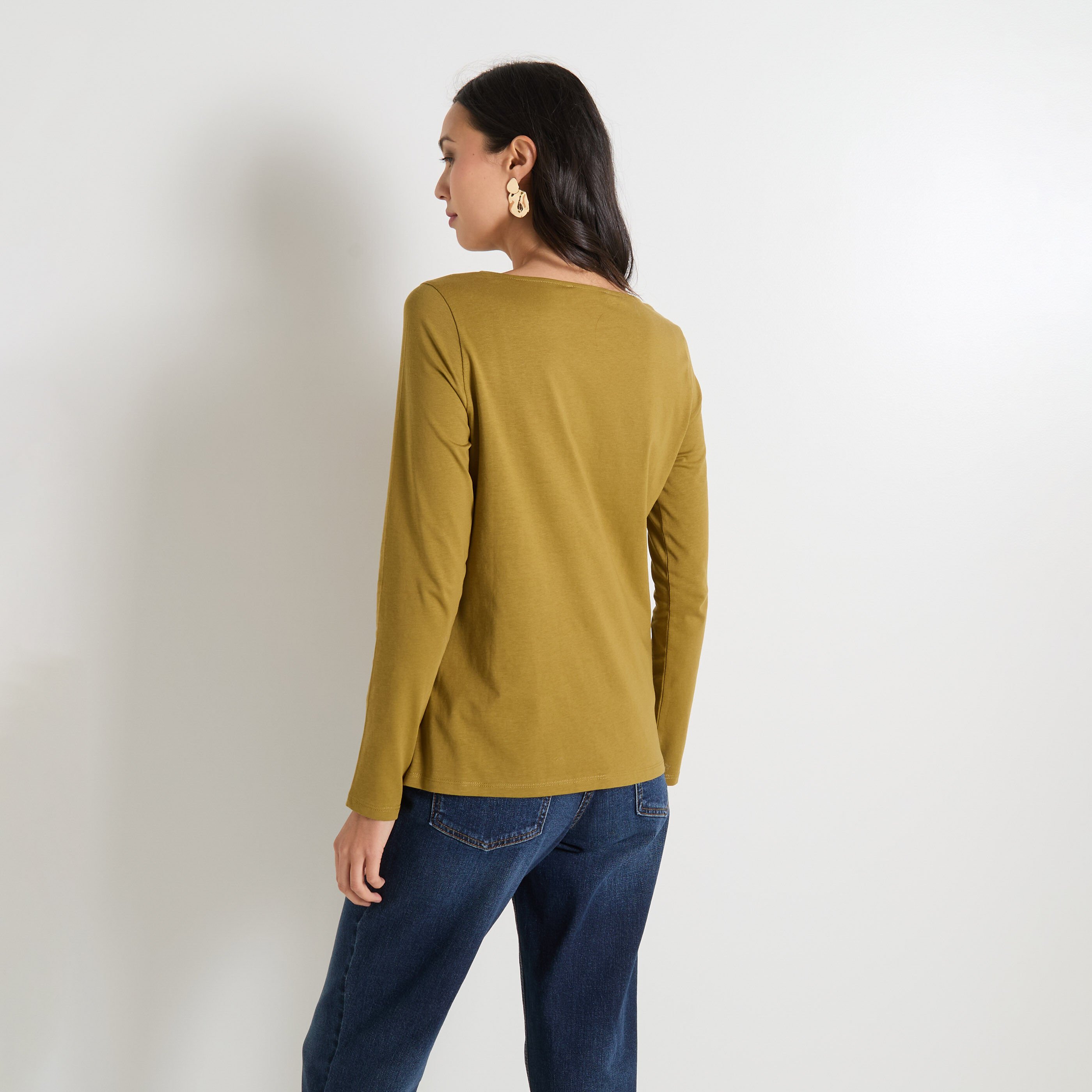 T-shirt col bateau femme