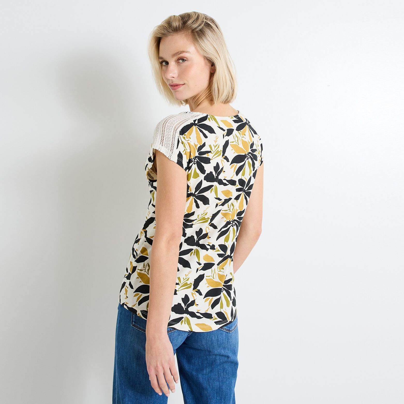 T-shirt col V femme