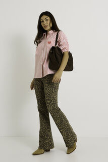 Chemise oversize rayée femme