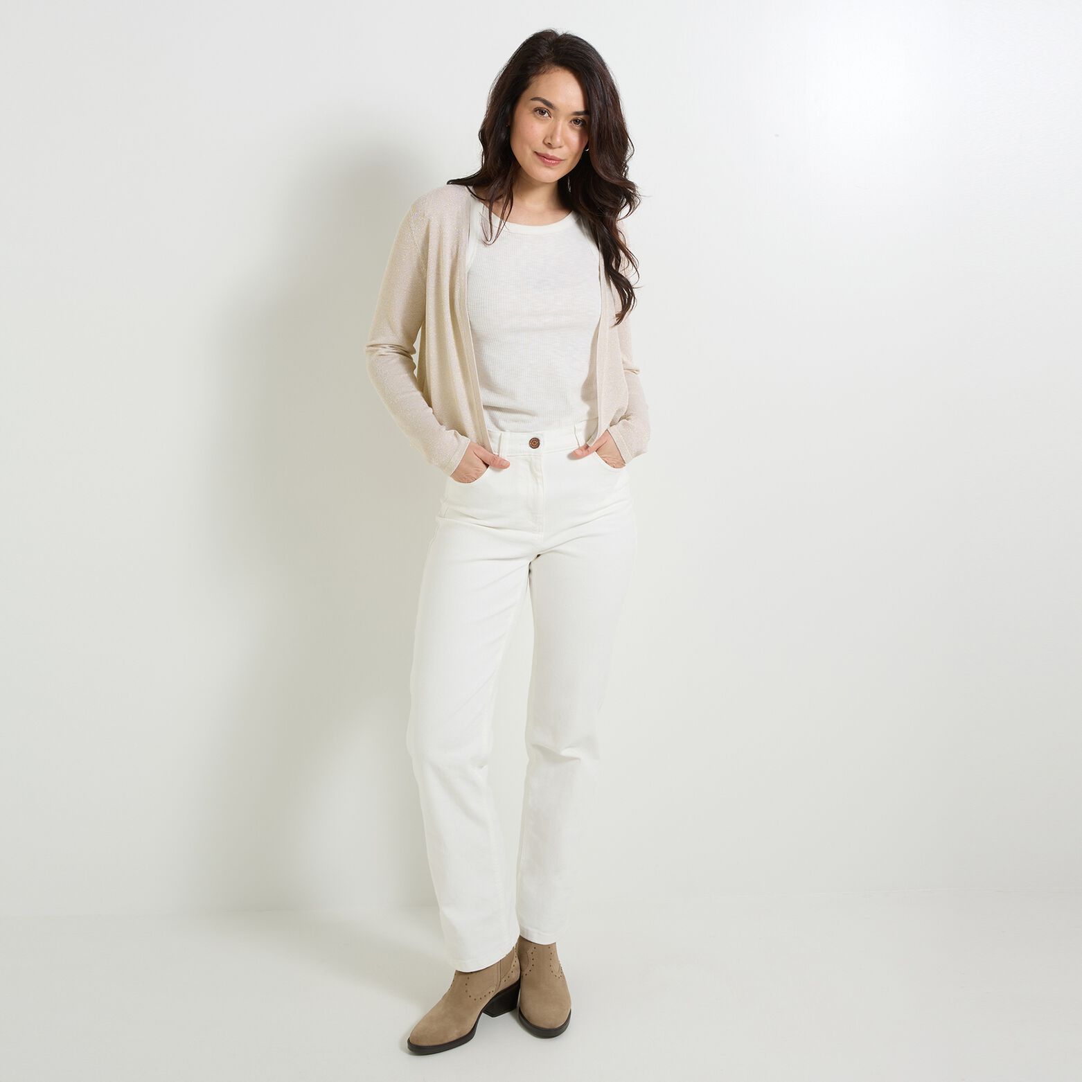 Gilet col V femme