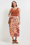 Jupe longue satin femme