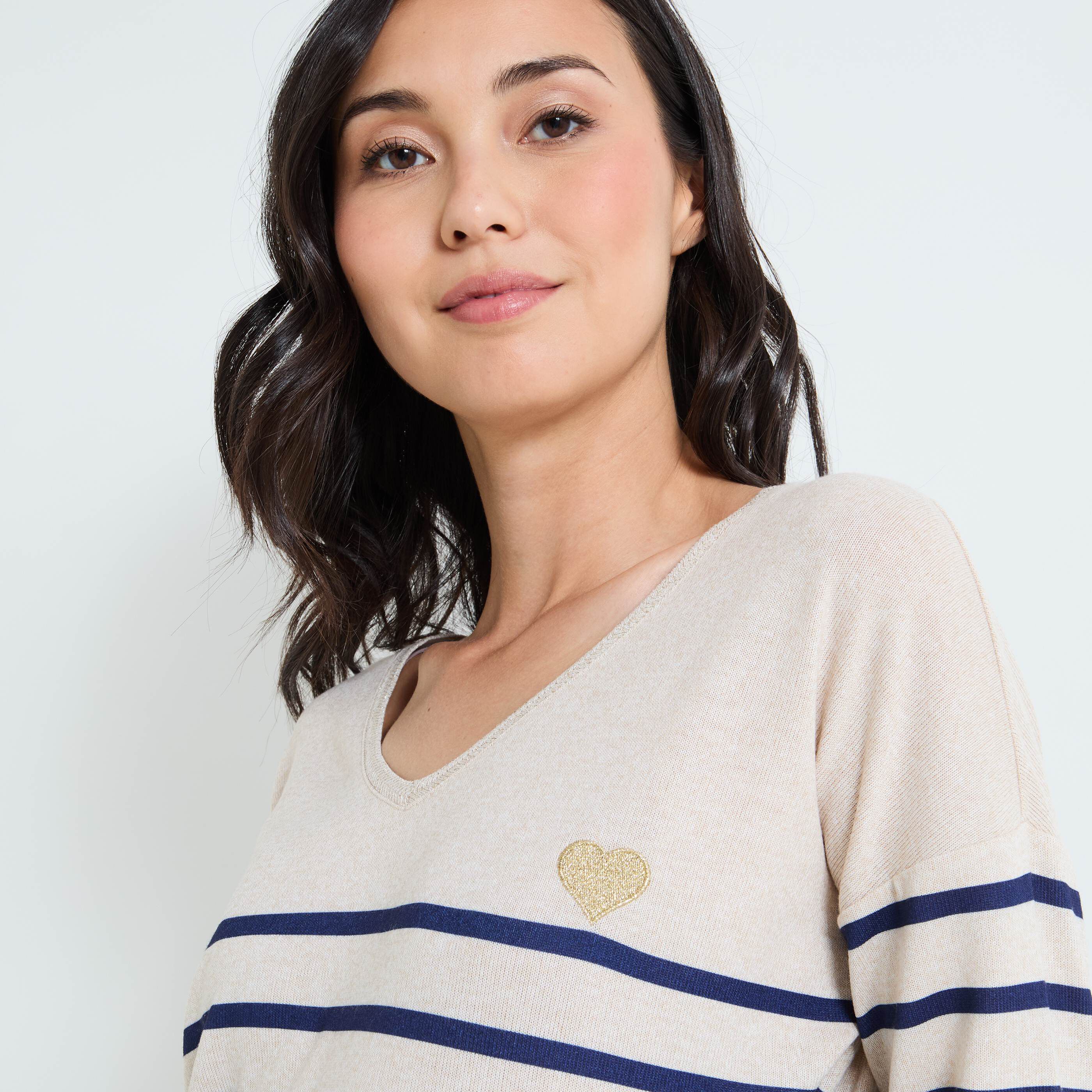 T-shirt marini&egrave;re doudou femme