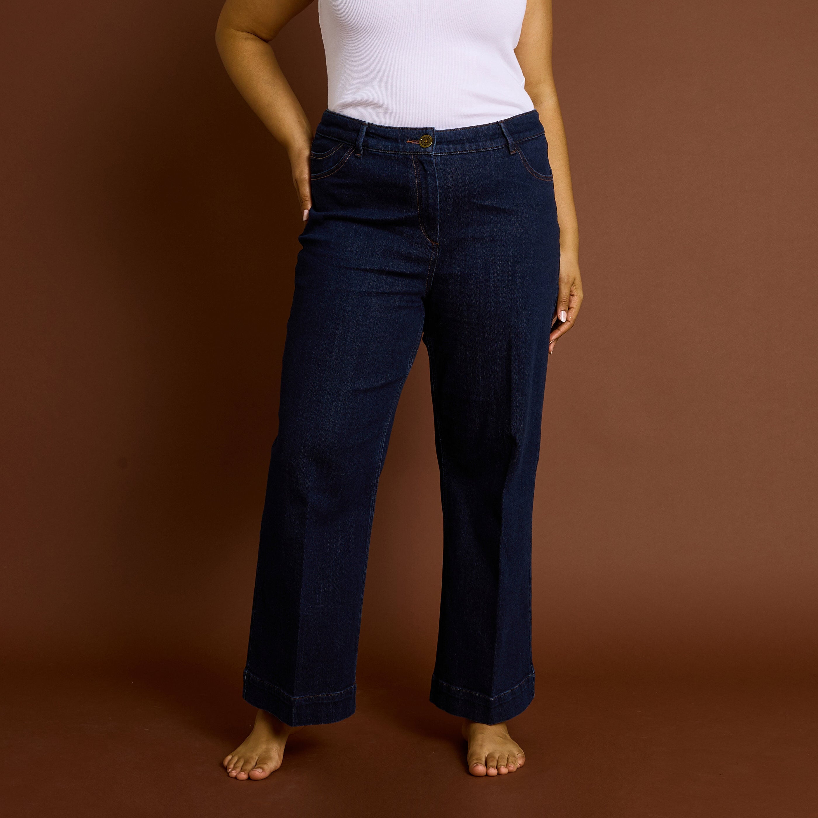 Jean flare raccourci KANSAS RF02 femme