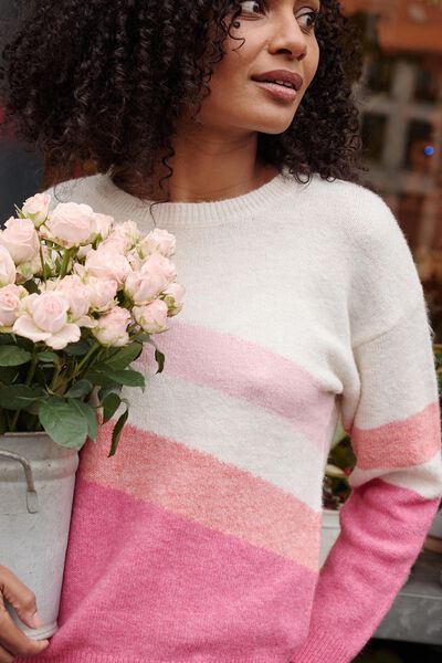 Pull col rond femme