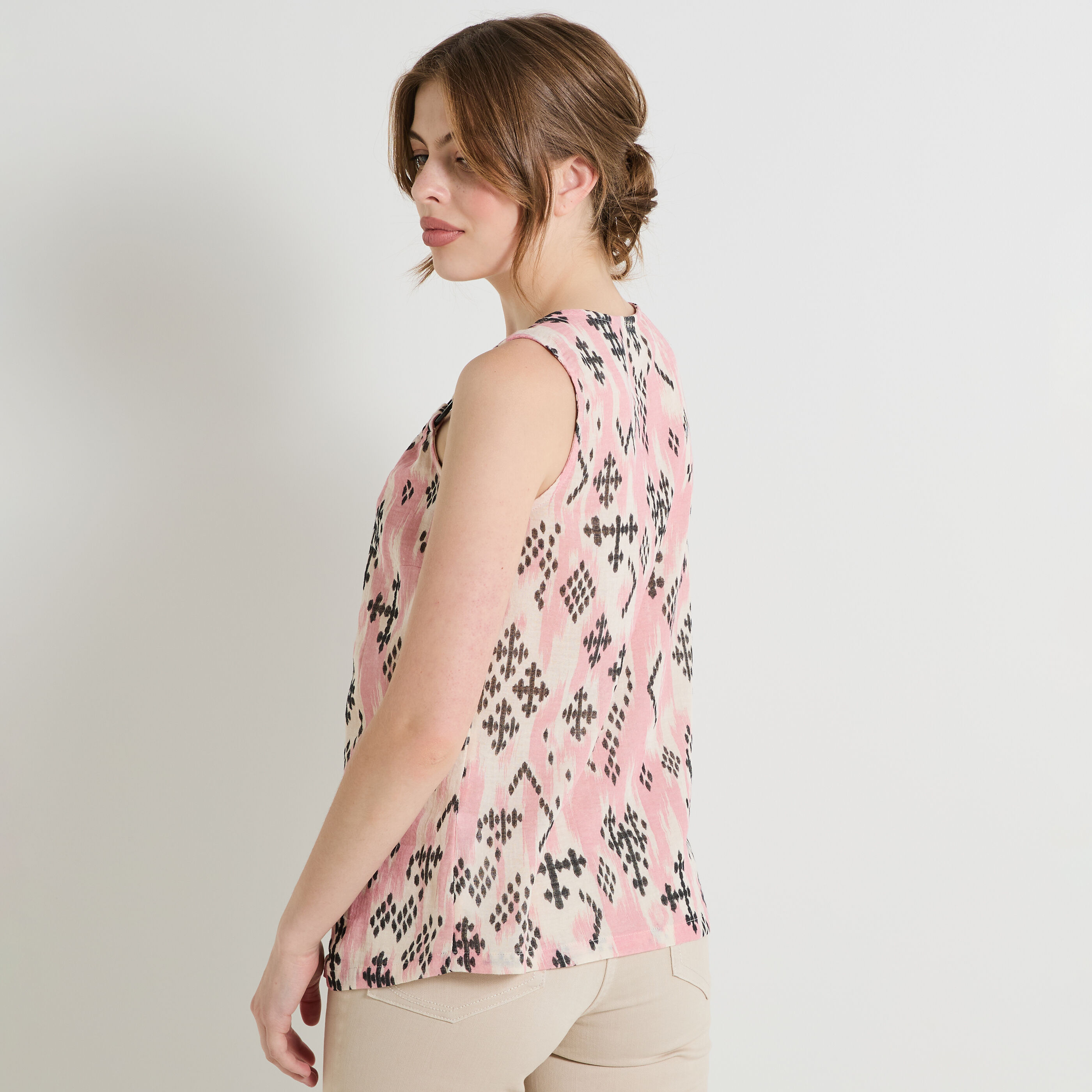 D&eacute;bardeur imprim&eacute; femme