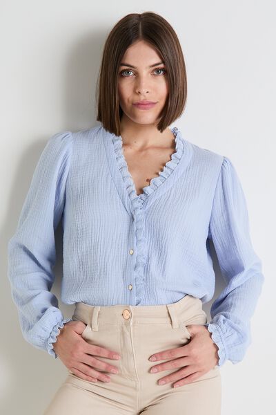 Chemise en gaze de coton femme