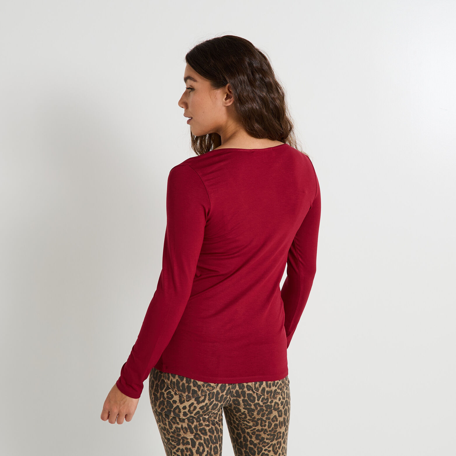 T-shirt col V femme