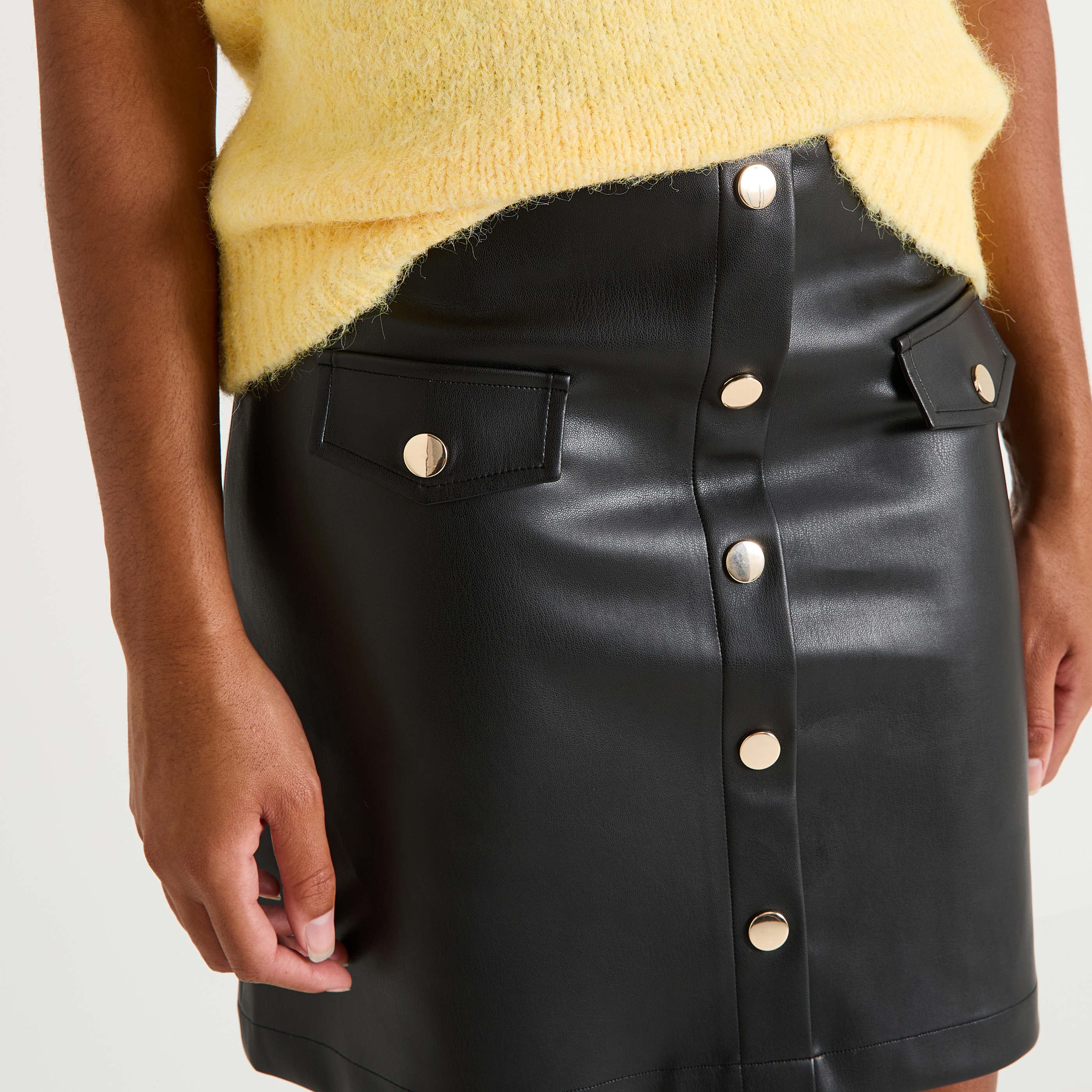 Jupe trap&egrave;ze longueur genou