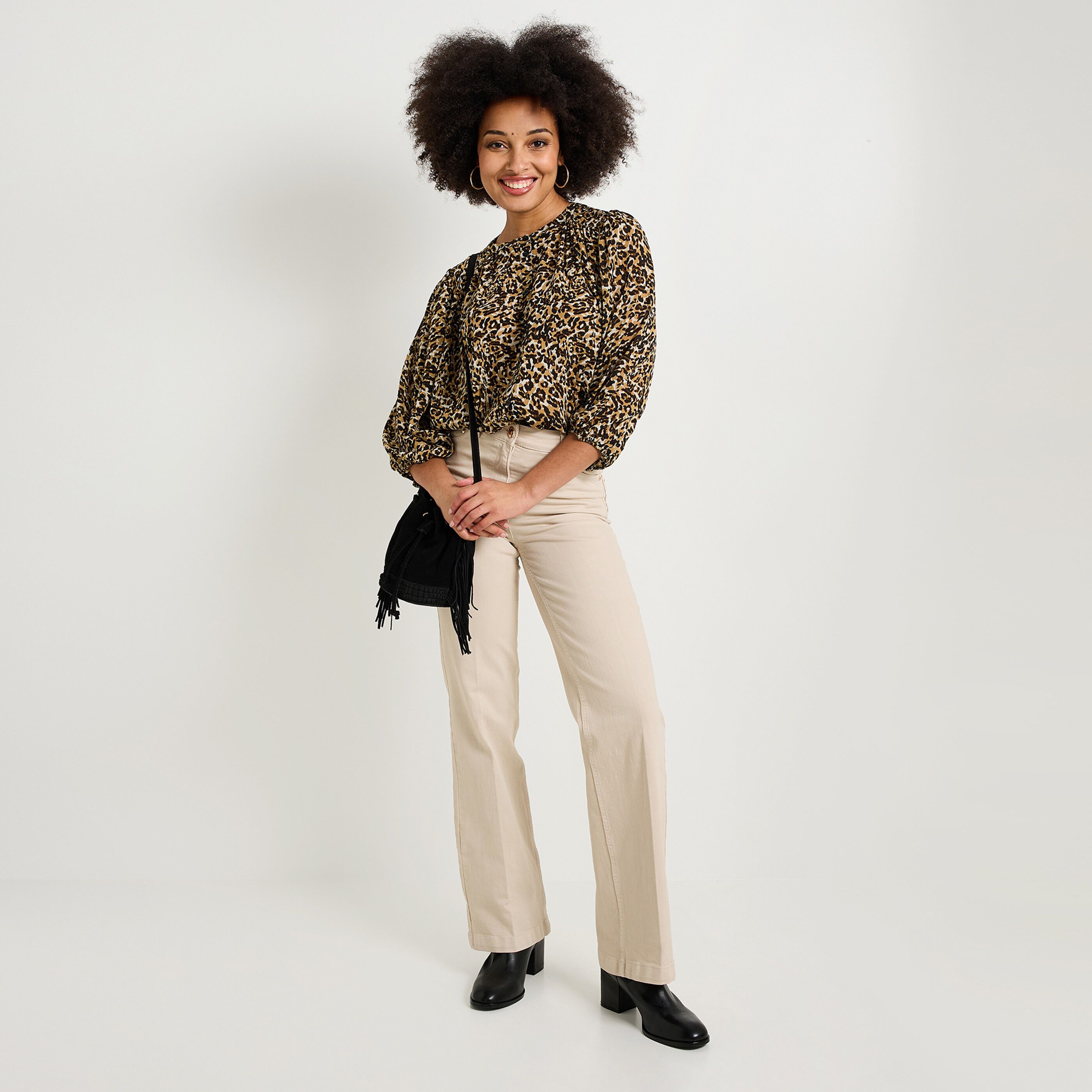 Chemisier col rond femme