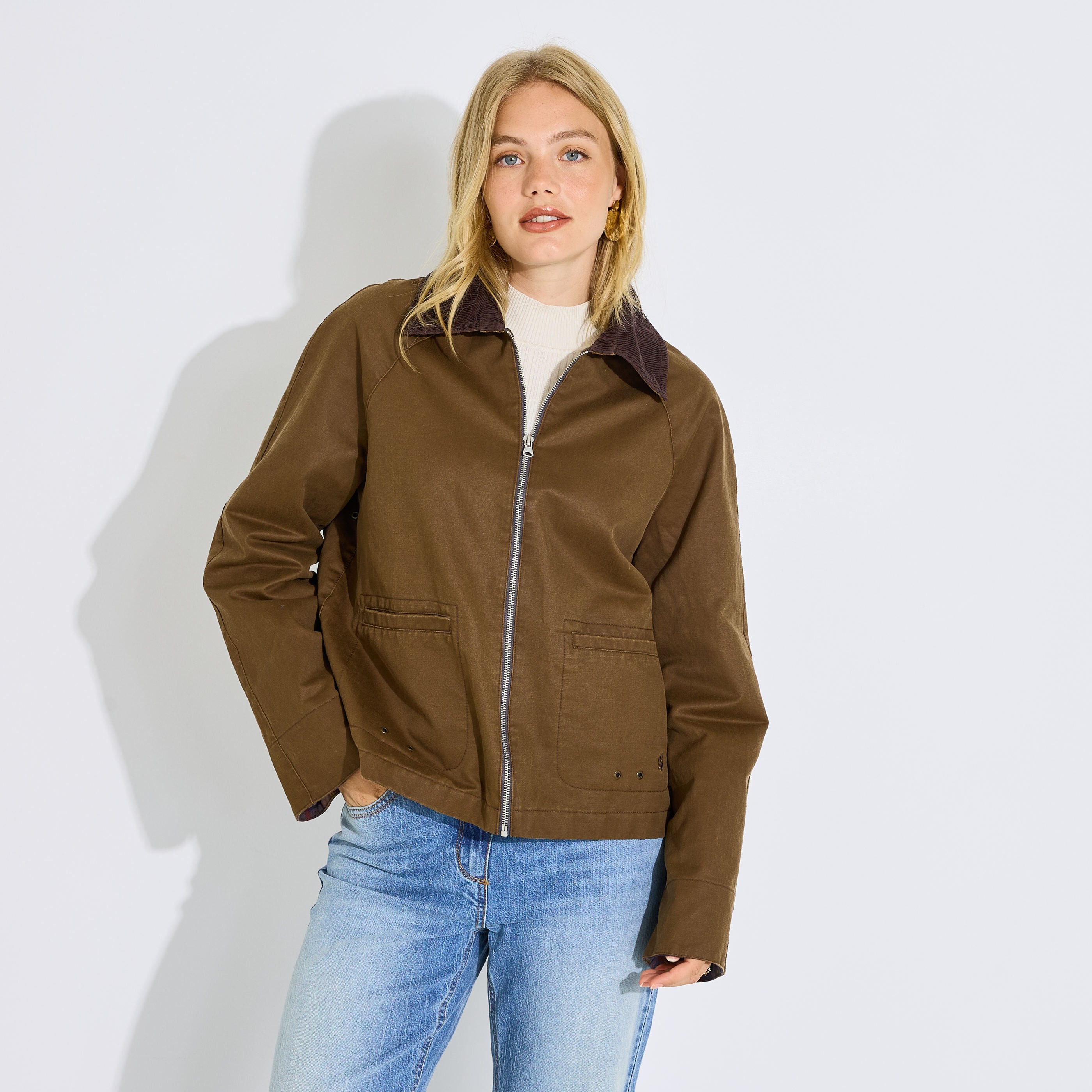 Parka enduite femme