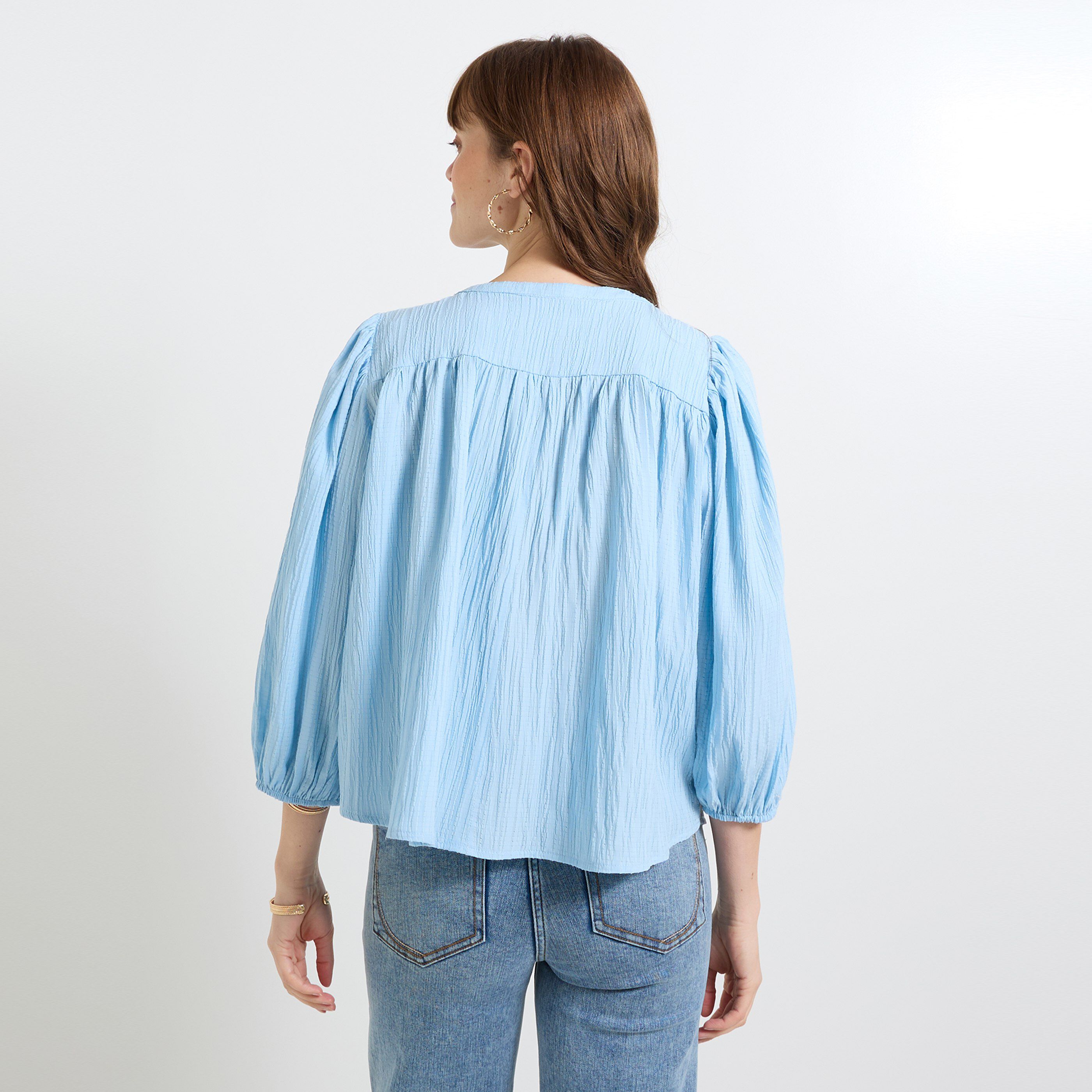 Chemise manches ballon femme