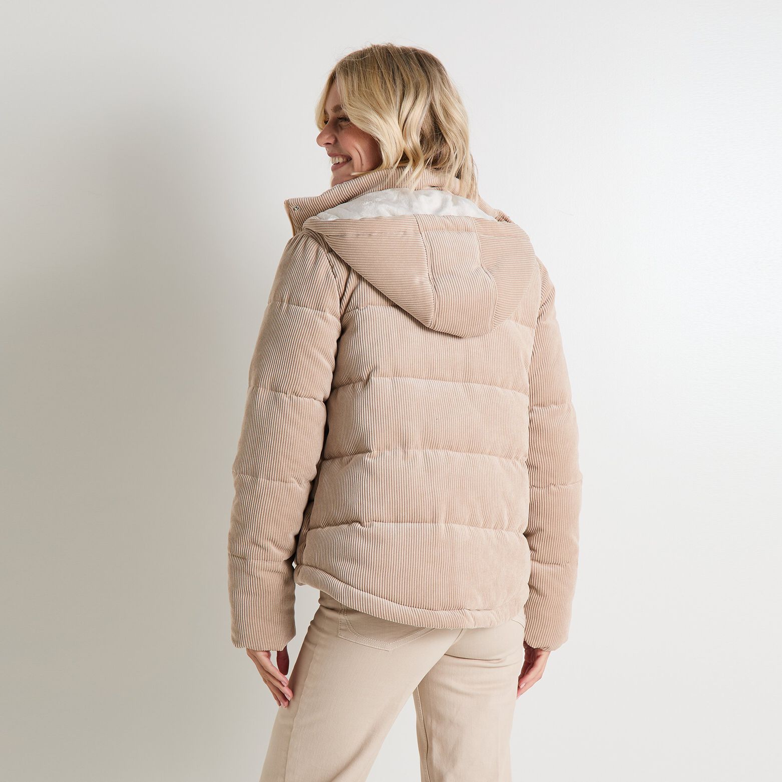 Doudoune velours femme
