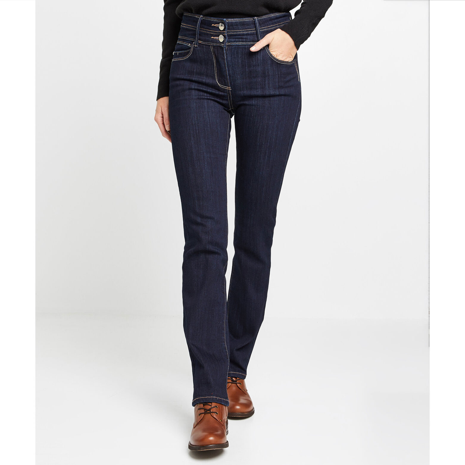 Jean droit taille haute ROME femme