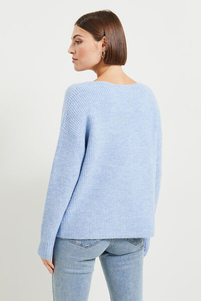 Pull Col V femme