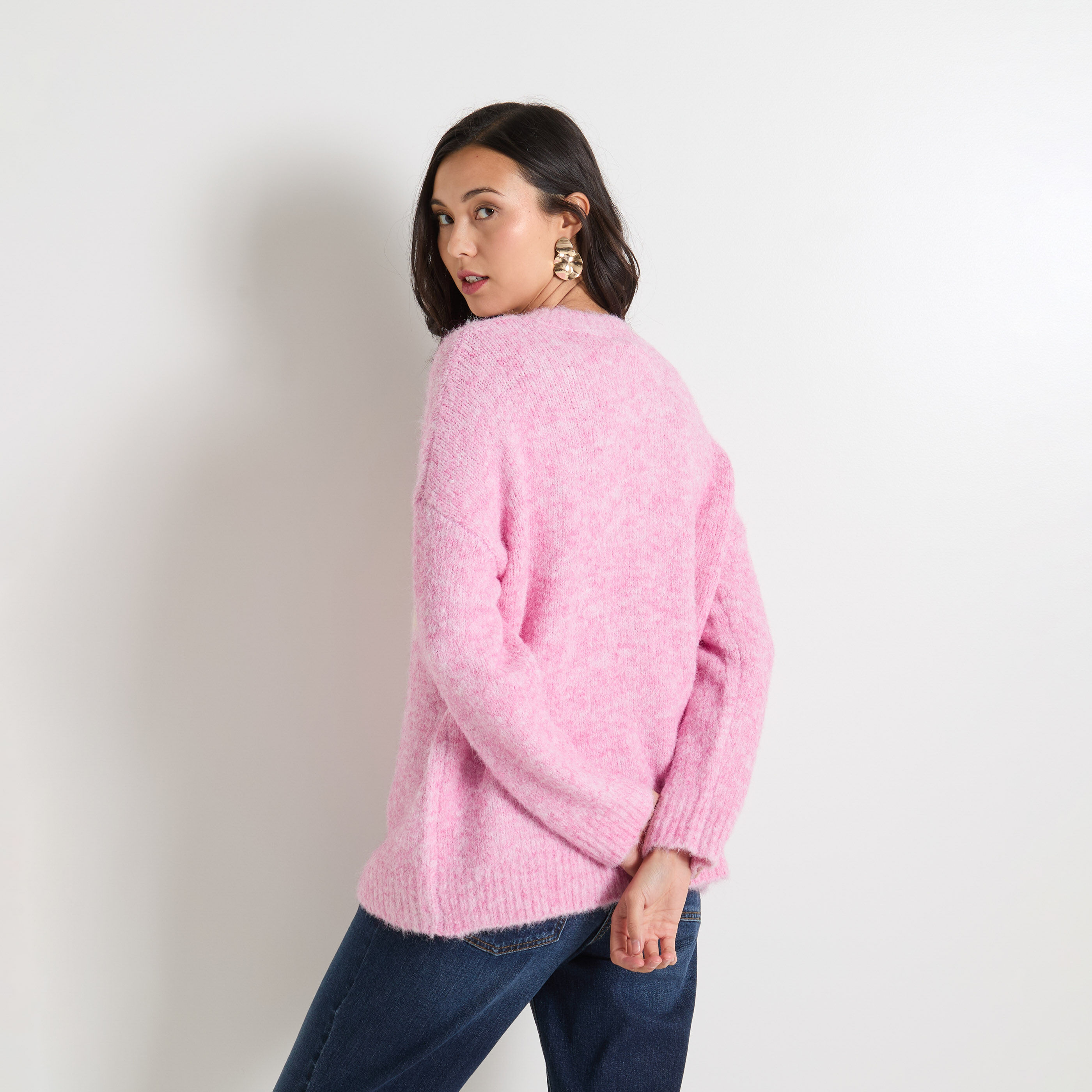 Pull col rond femme