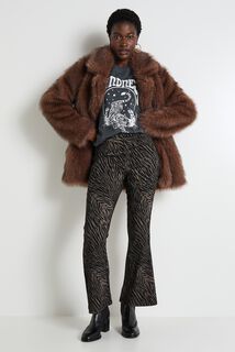 Manteau imitation fourrure femme