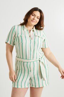 Combishort gaze de coton femme