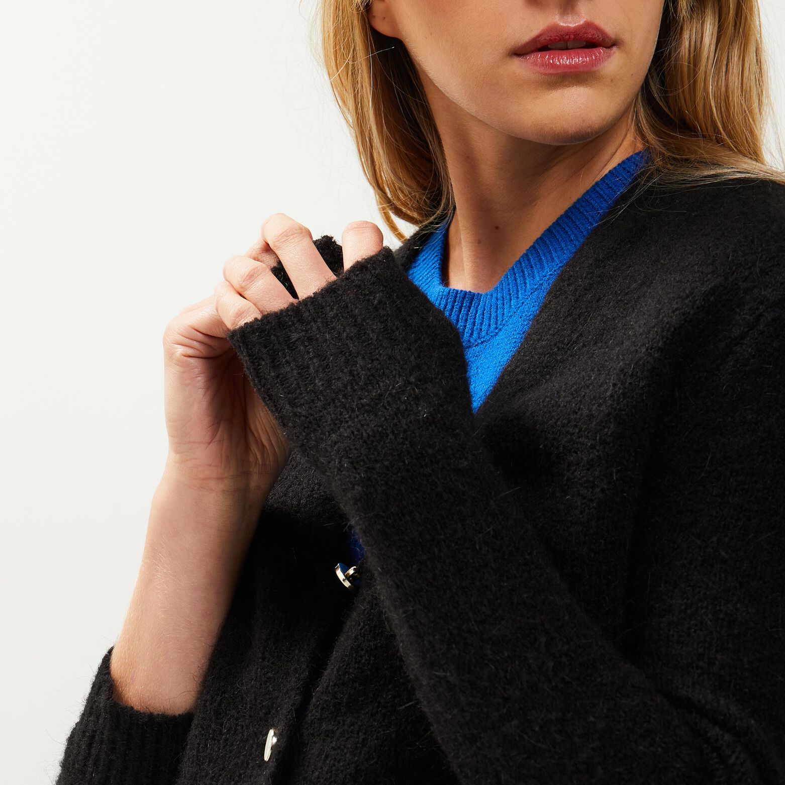 Gilet col V femme