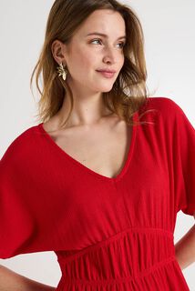 Robe longue en maille femme