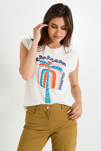 T shirt col rond femme