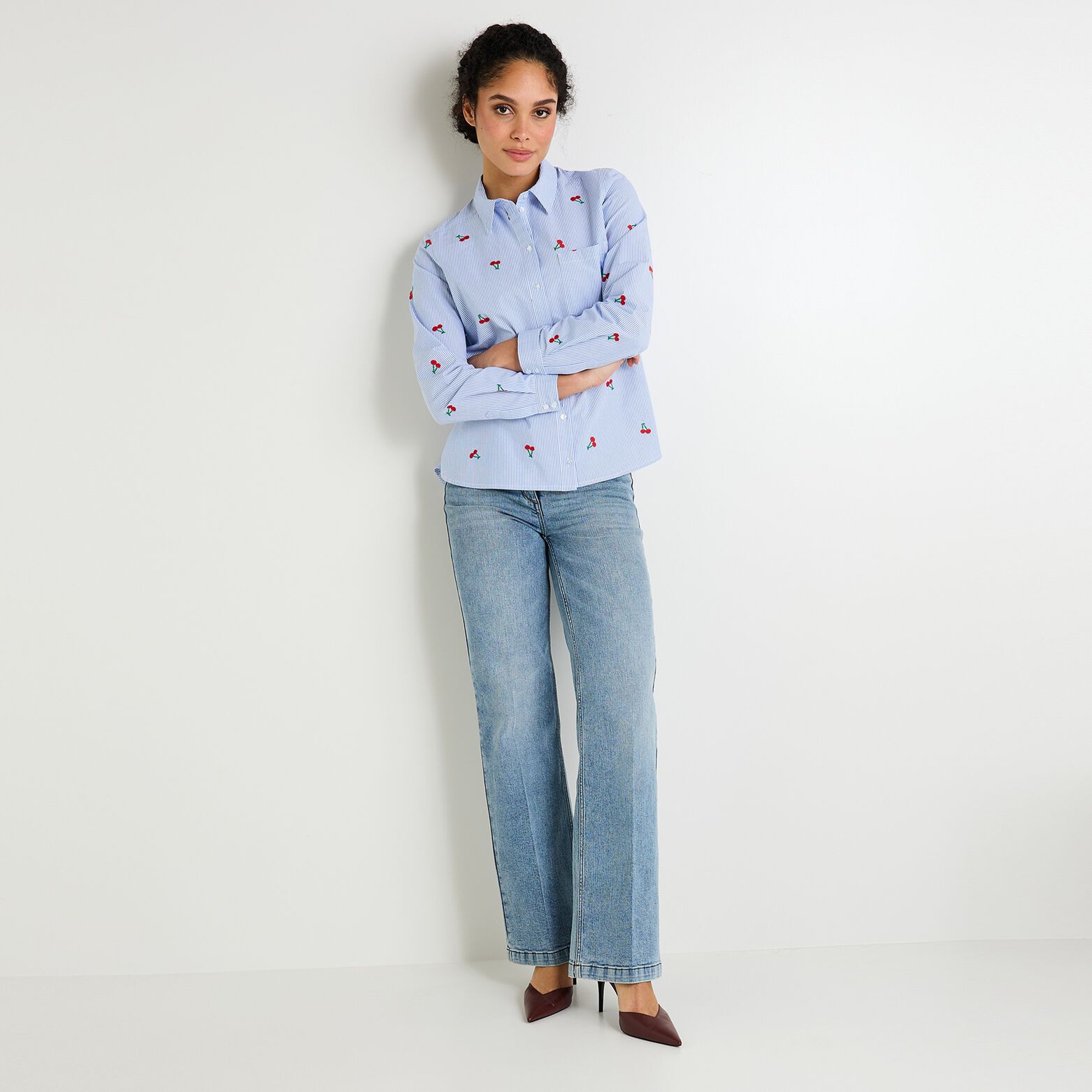 Chemise rayée femme