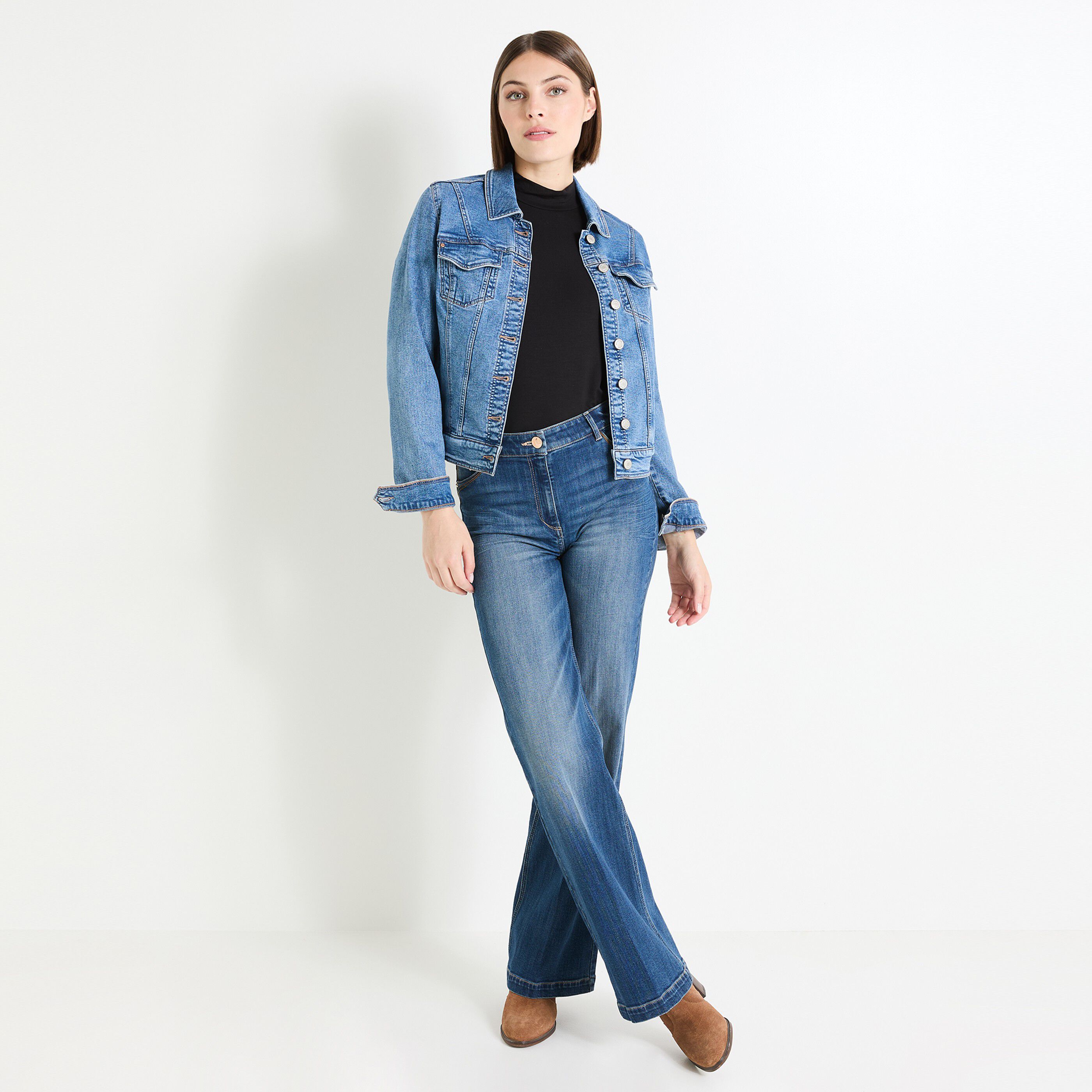 T-shirt col montant femme