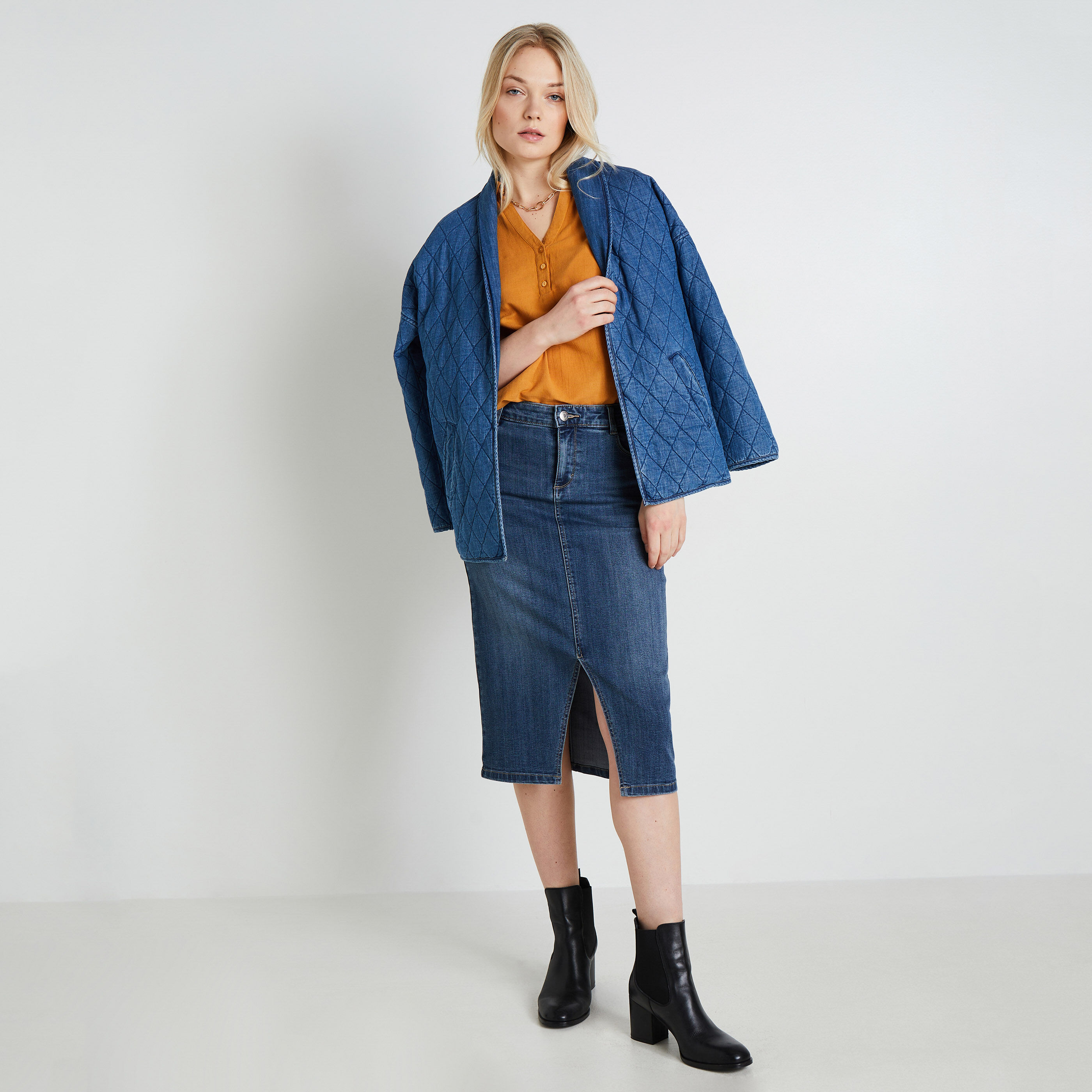 Blouse en coton et lin femme 