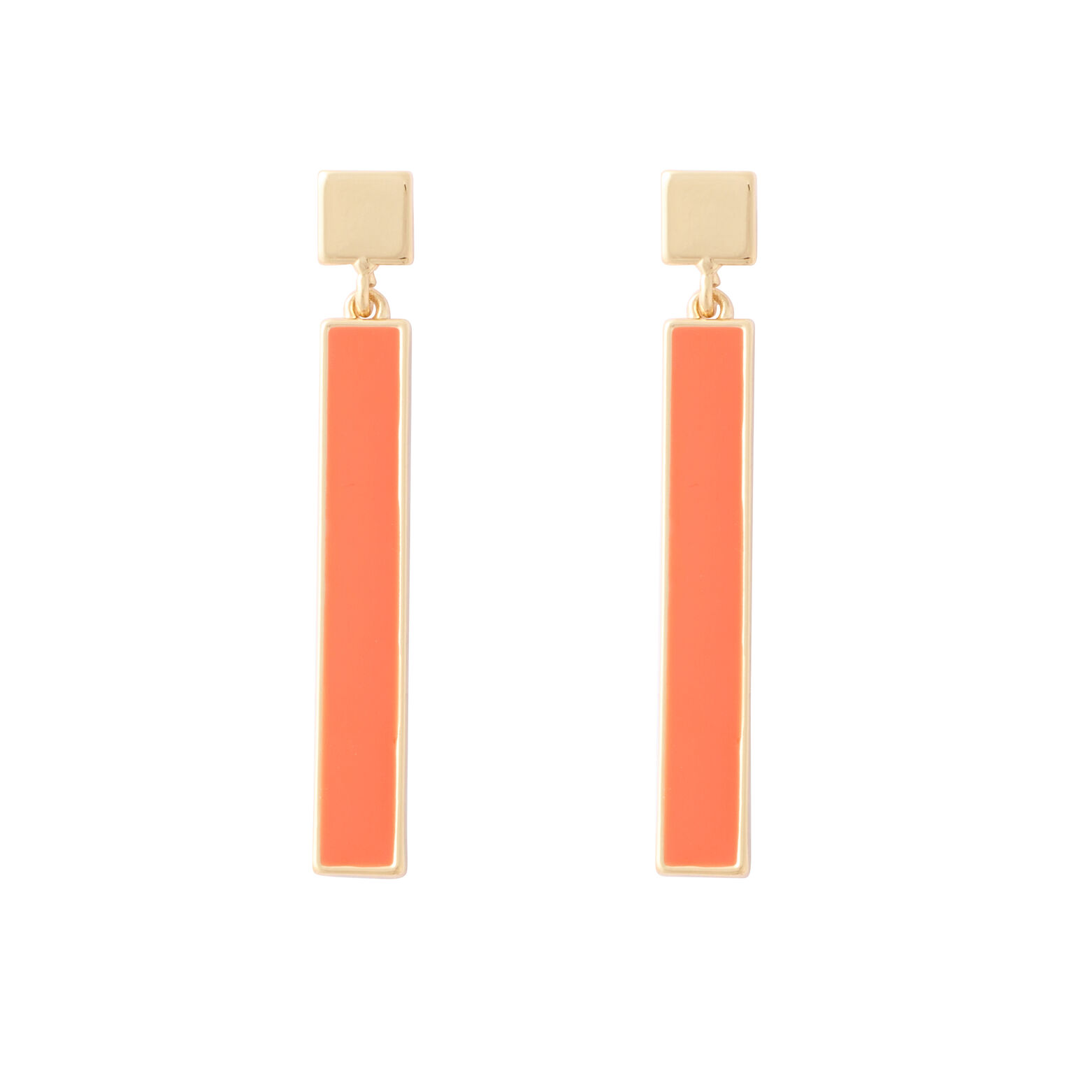 Boucles d'oreilles à tige orange
