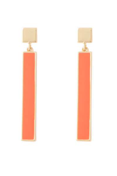 Boucles d'oreilles à tige orange