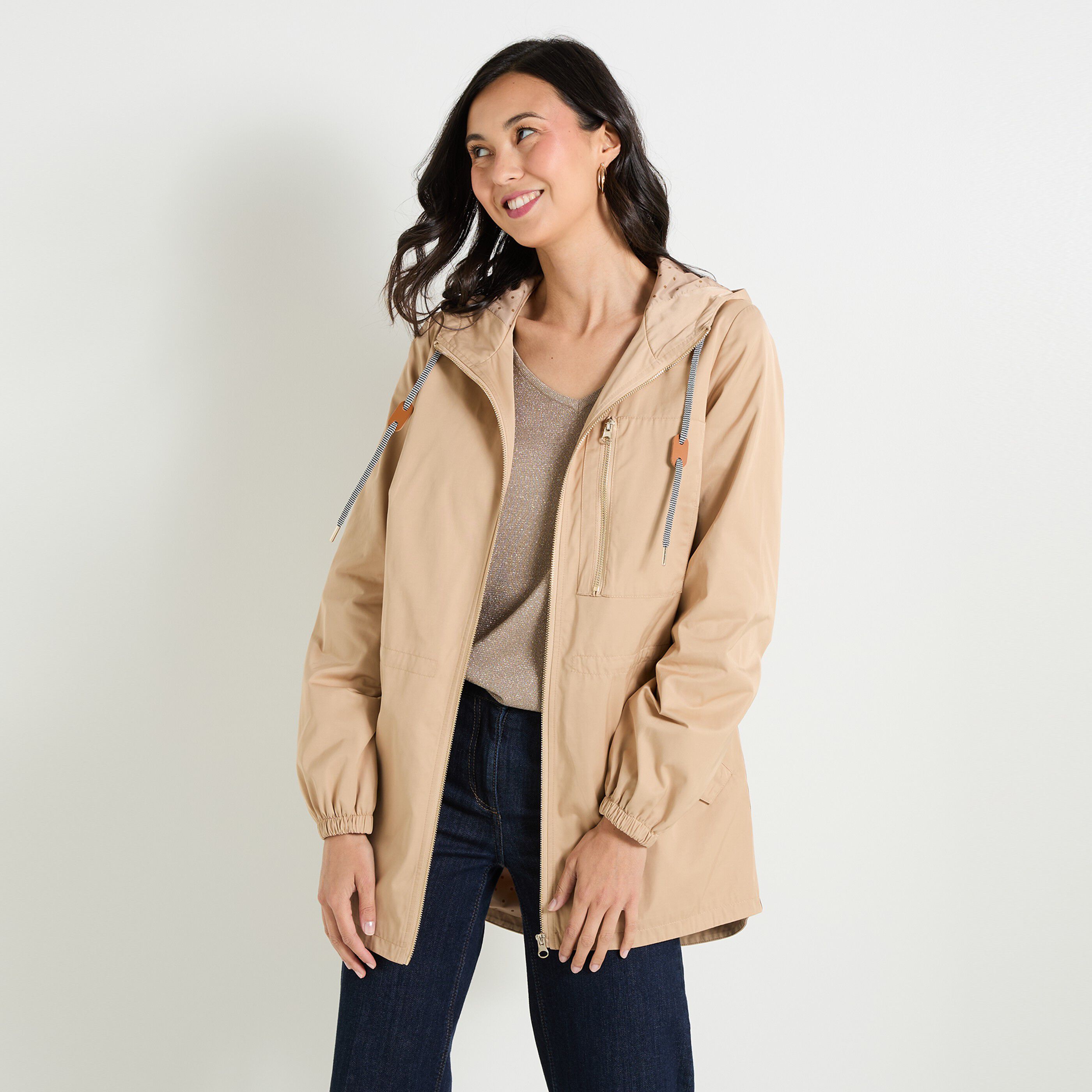 Manteau parka femme BEIGE Graindemalice