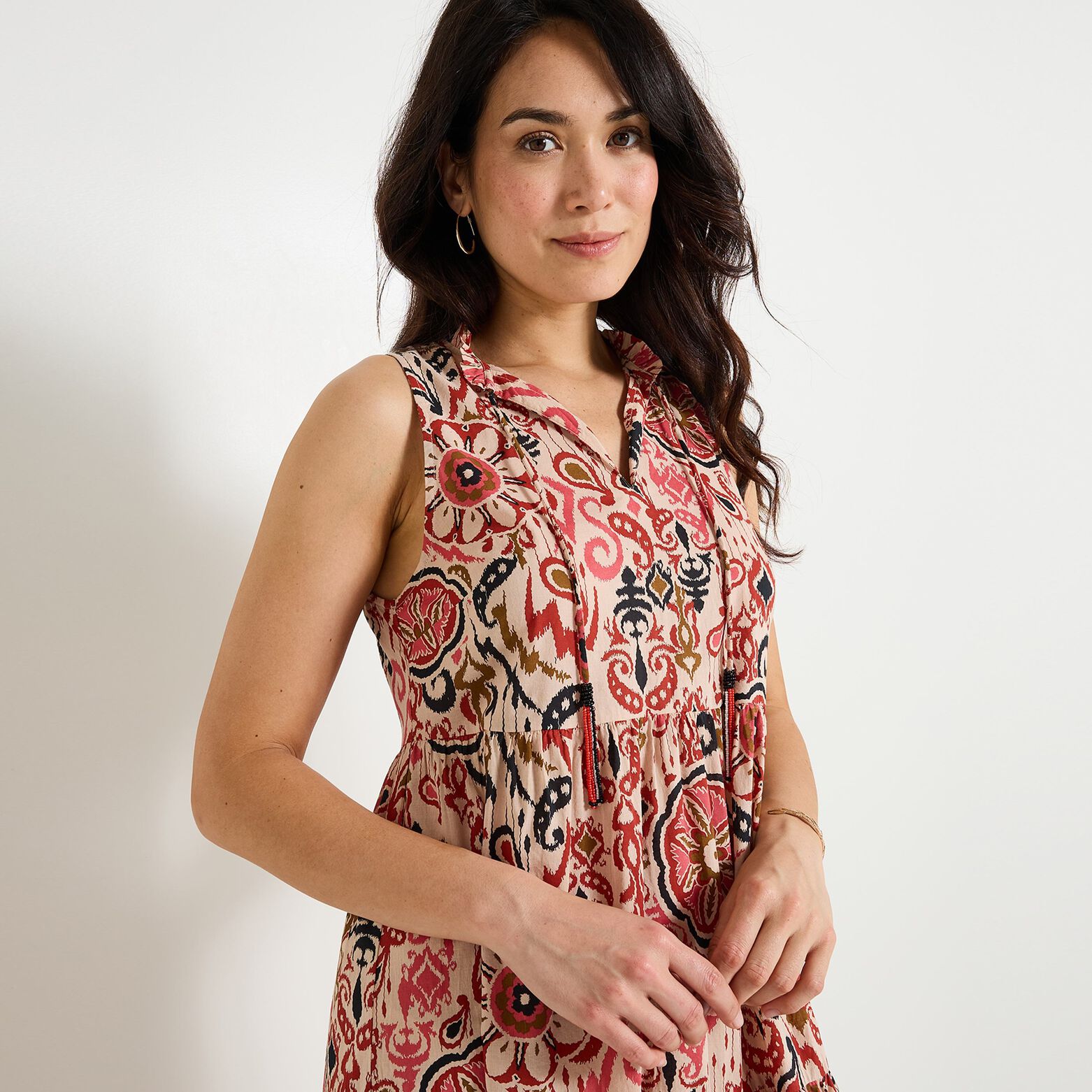 Robe longue imprimée femme