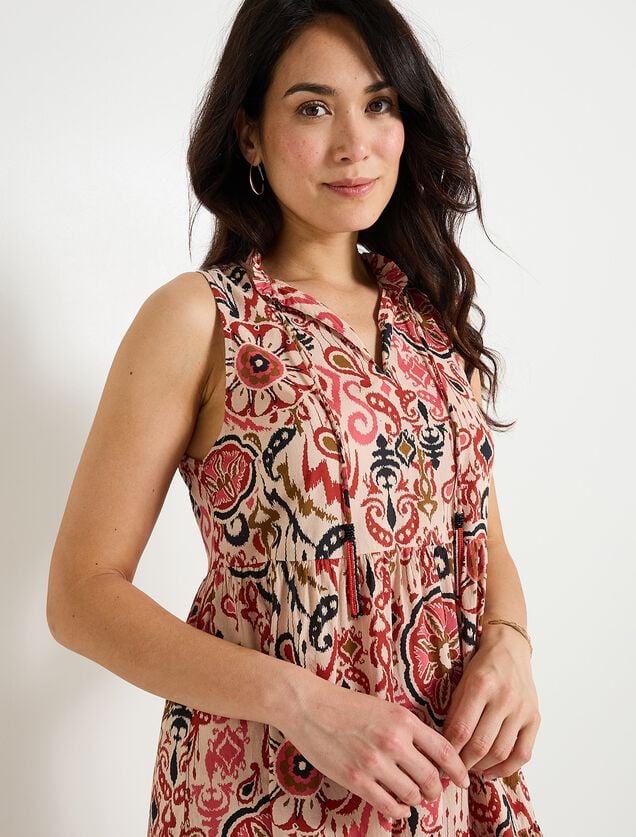 Robe longue imprimée femme