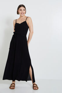 Robe longue unie femme