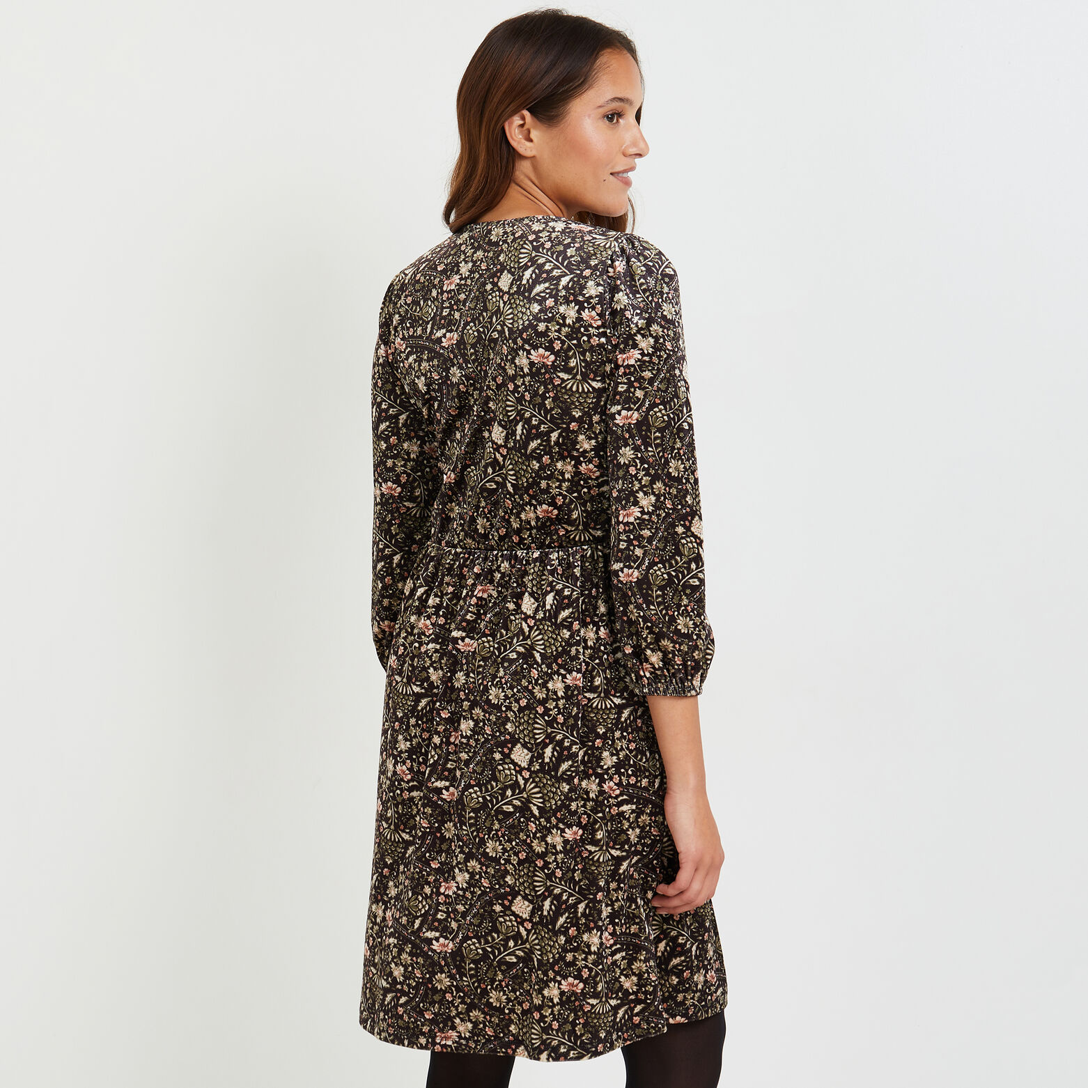 Robe imprimée en velours femme