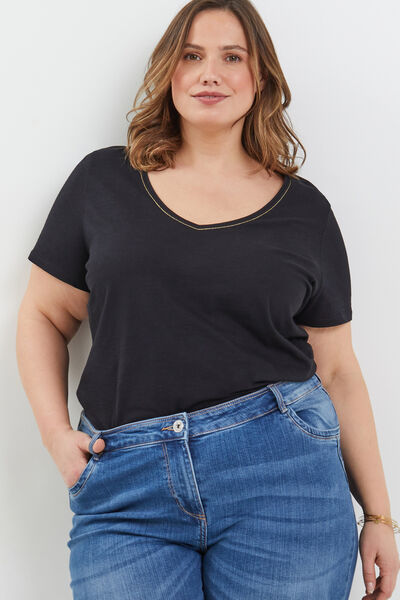 Tshirt basique col V femme