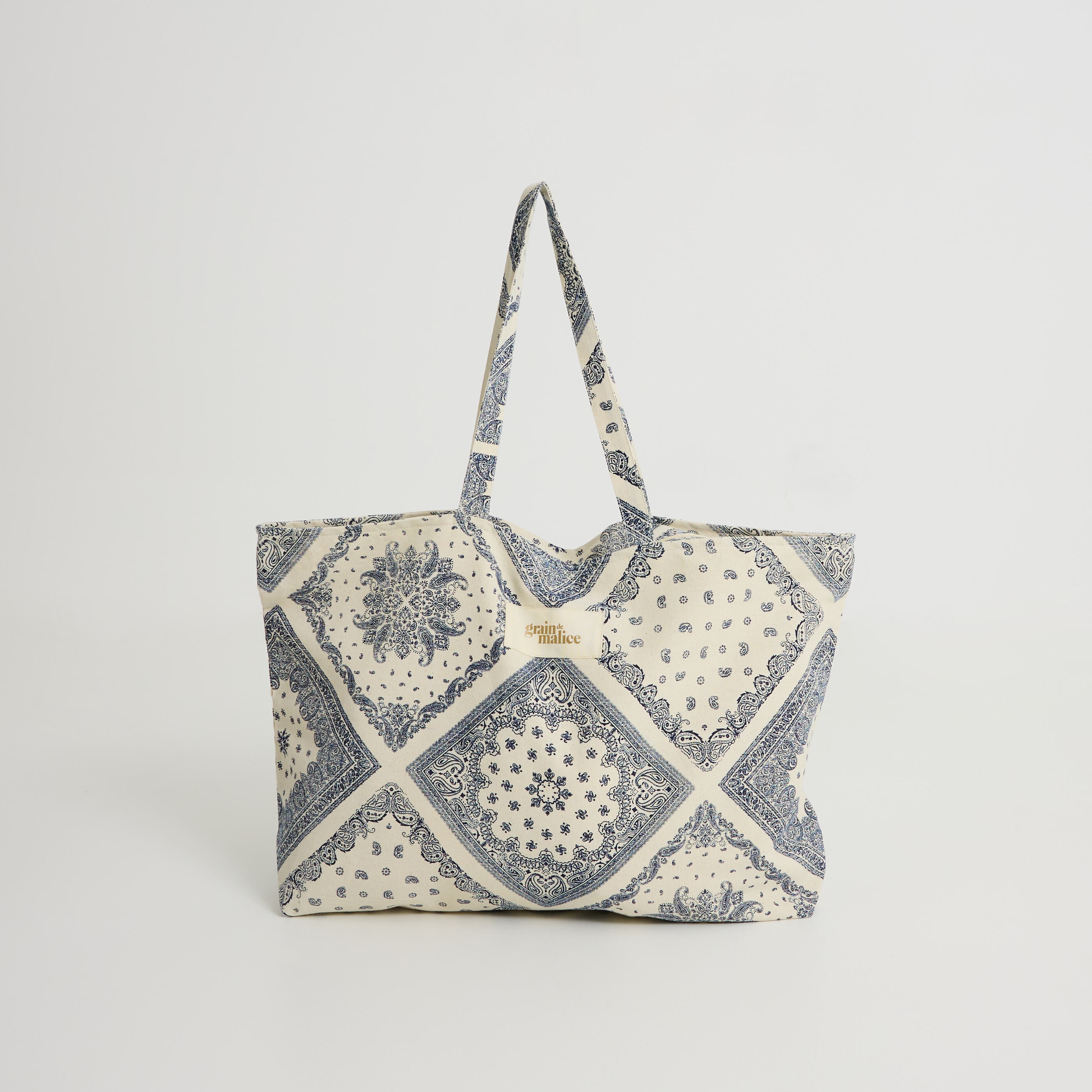 Tote bag imprim&eacute; bandana femme