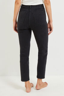 Jeans mum taille haute