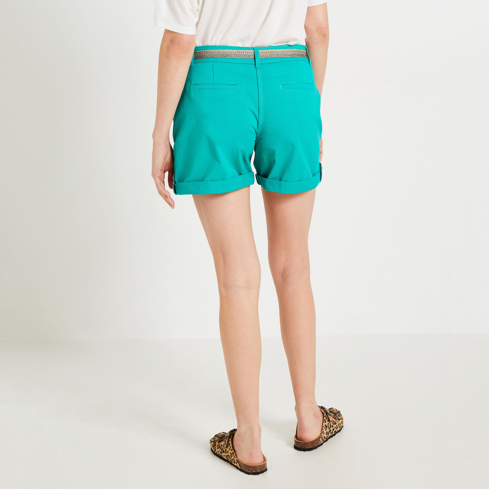 Short à revers femme