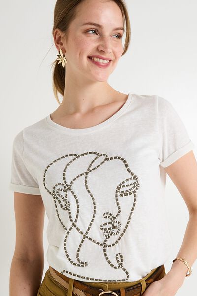 T shirt col rond femme