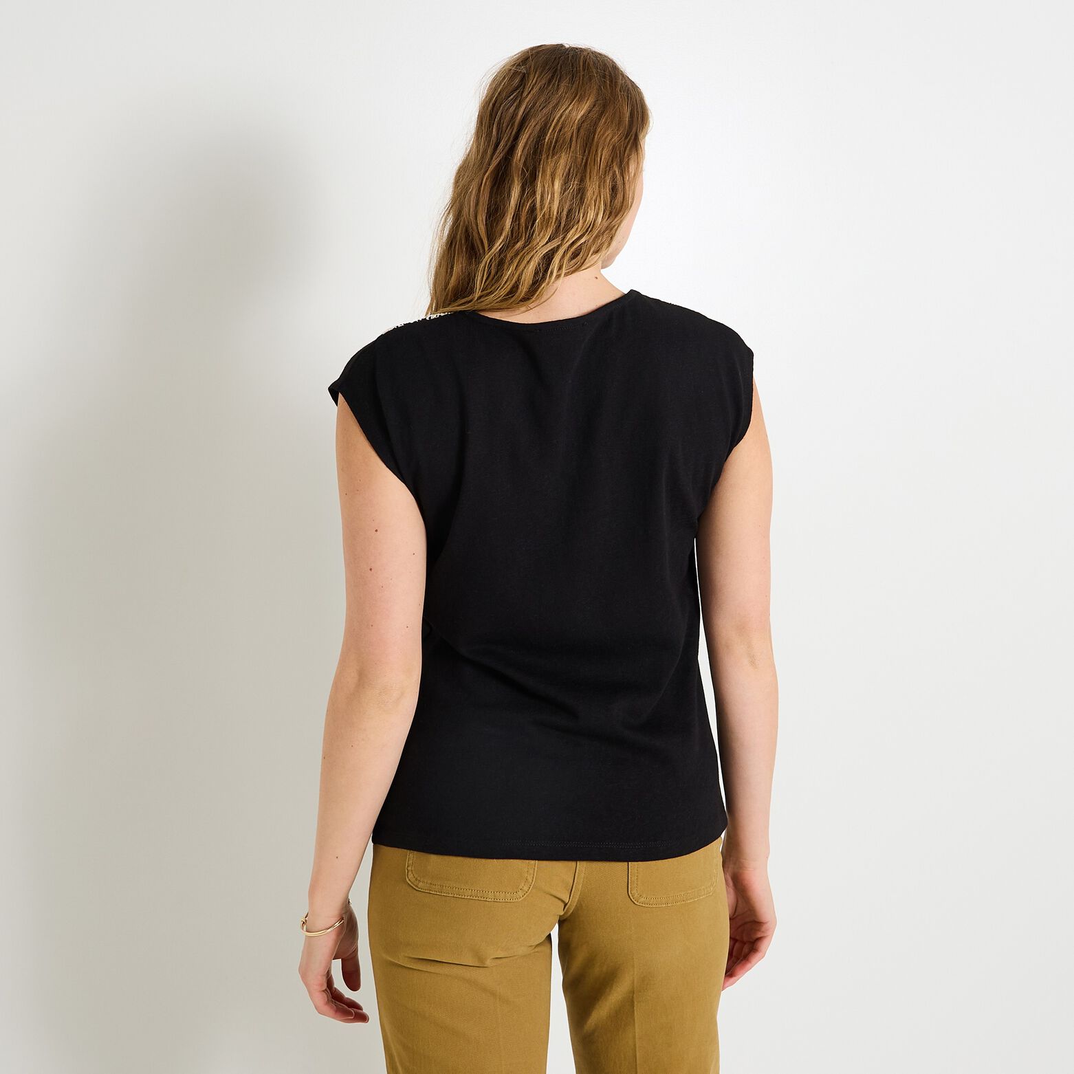 T-shirt col V femme