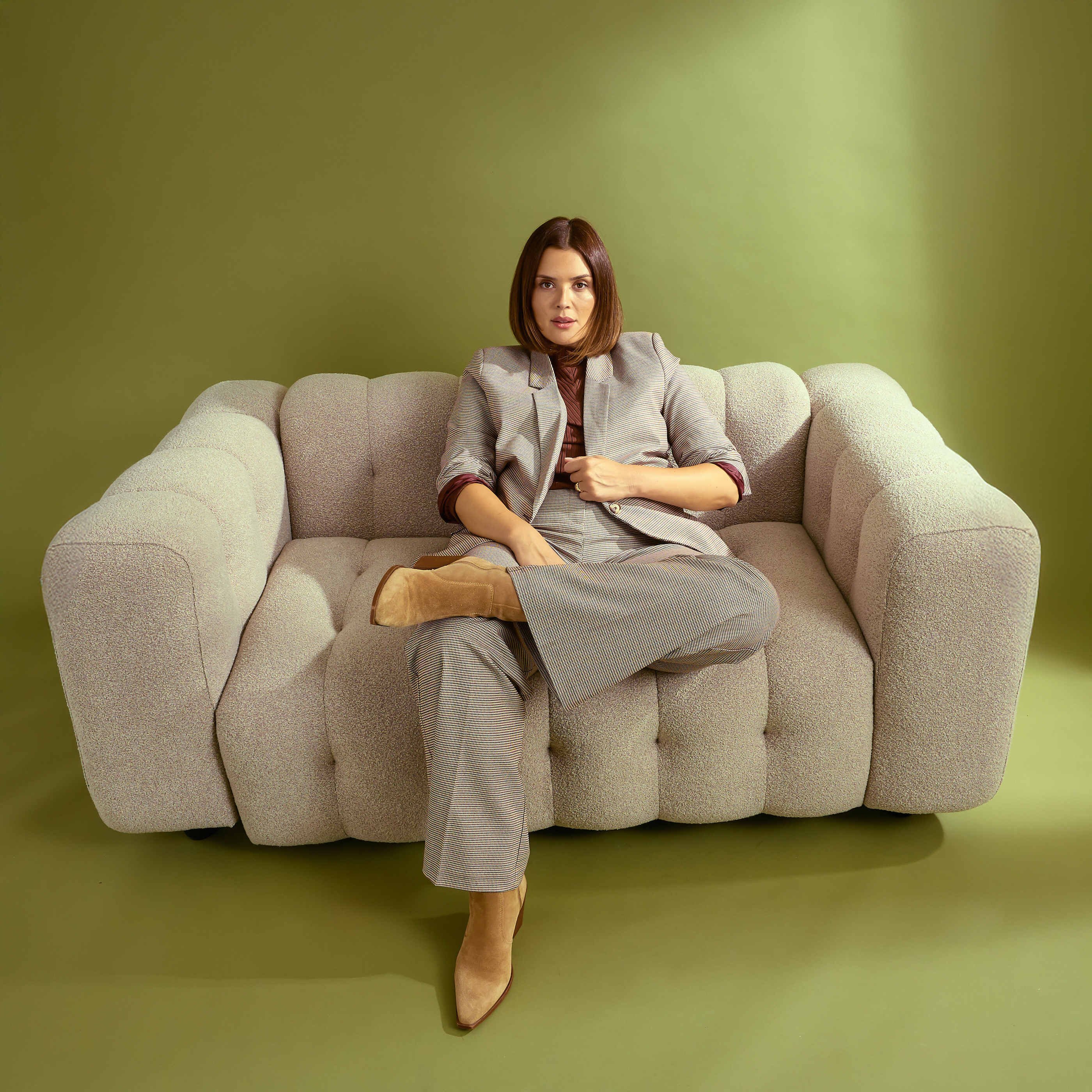 Pull col montant femme