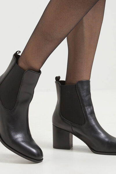 Bottines en cuir femme