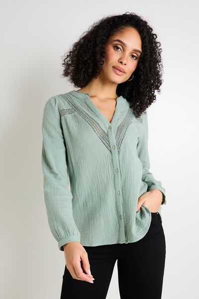 Chemise en gaze de coton femme