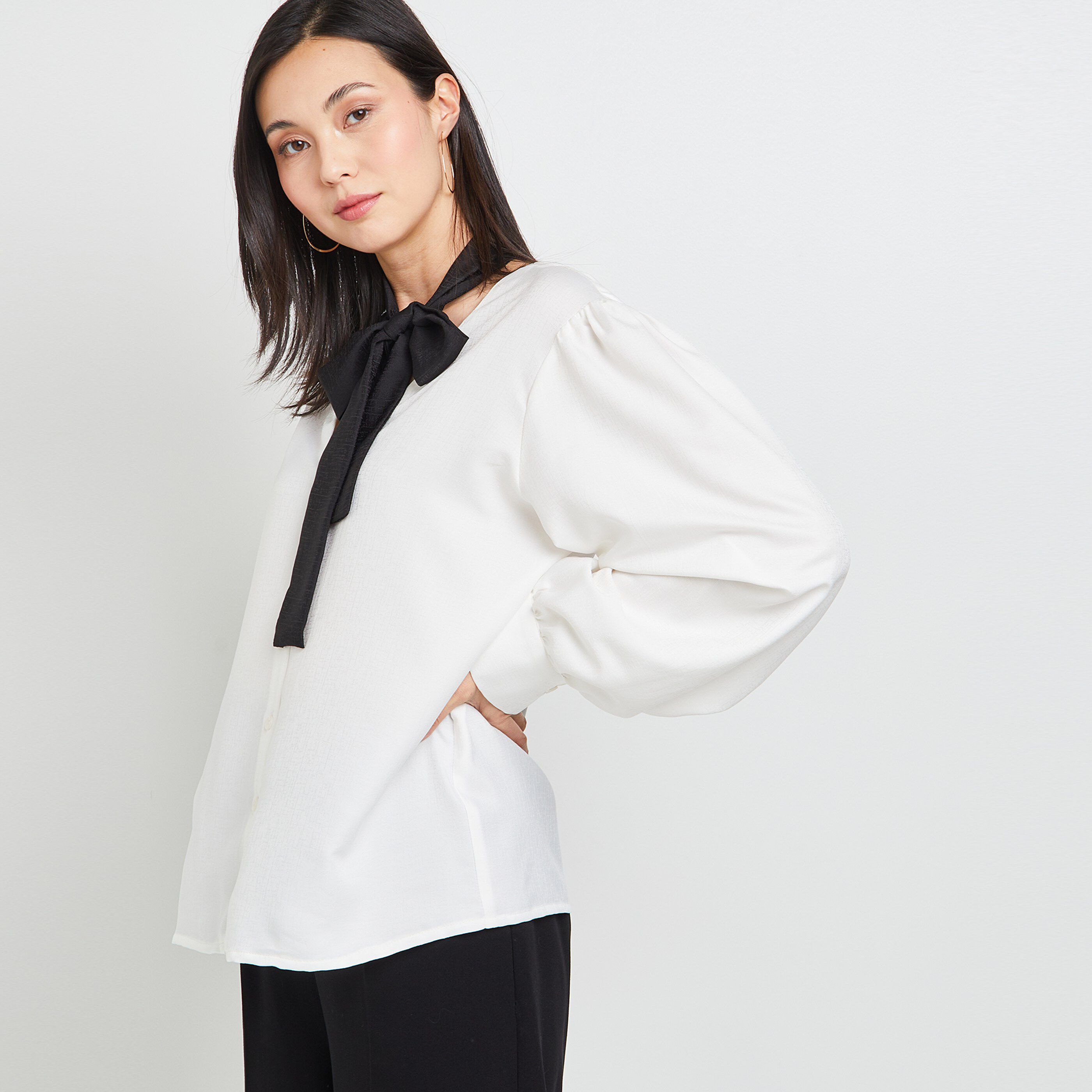 Chemisier clearance lavallière femme